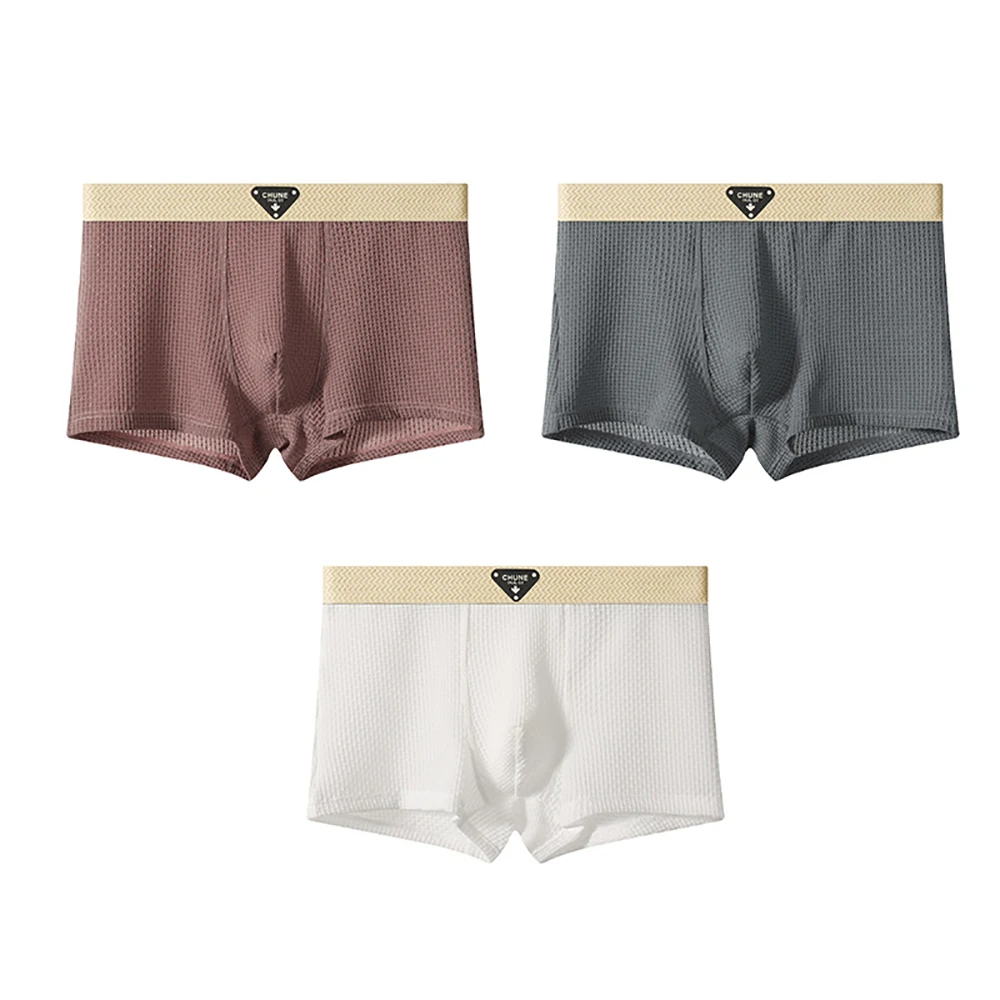 Optew Men's Daily Boxer Briefs Textured Waistband Synthetic Blend