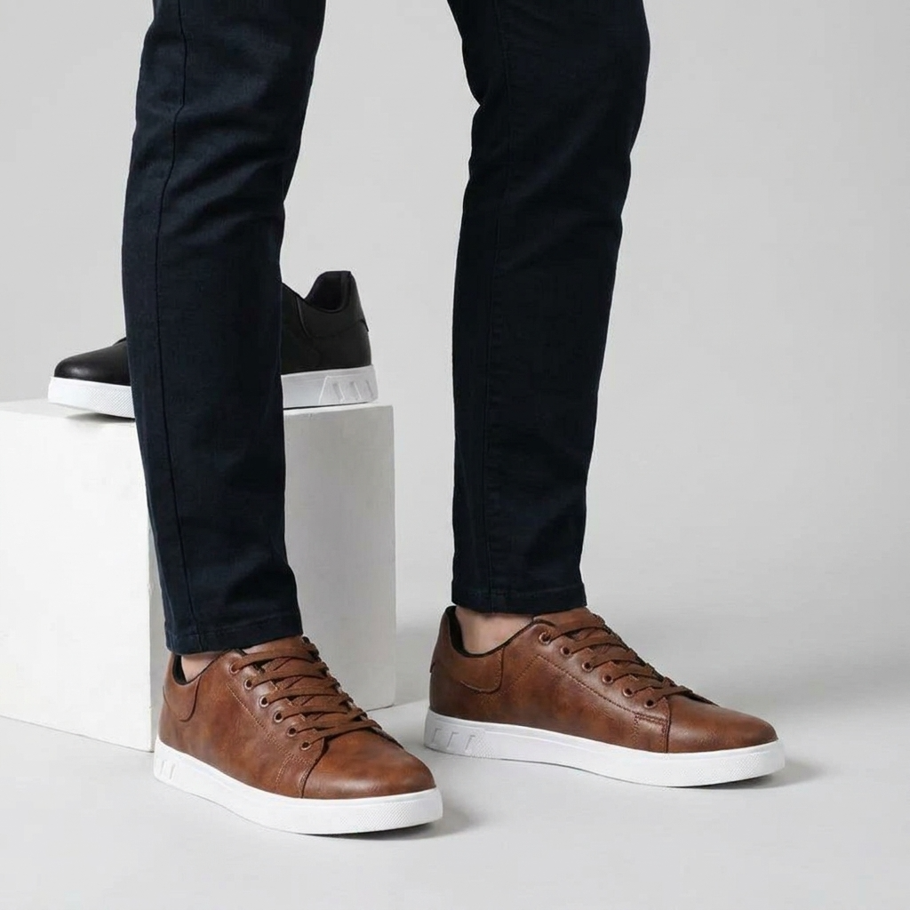 Optew Men’s Low-Top Lace-Up Casual Sneakers