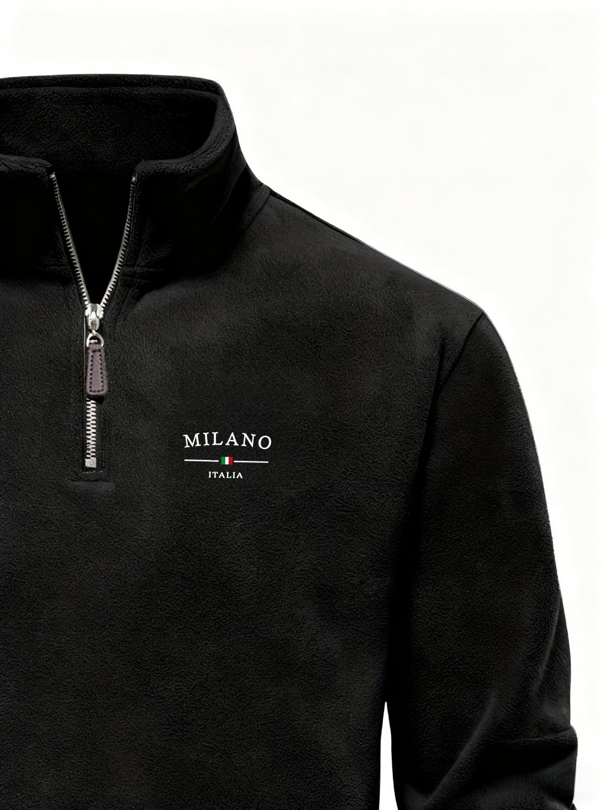 Optew Men’s Fleece Zip Henley Sweatshirt