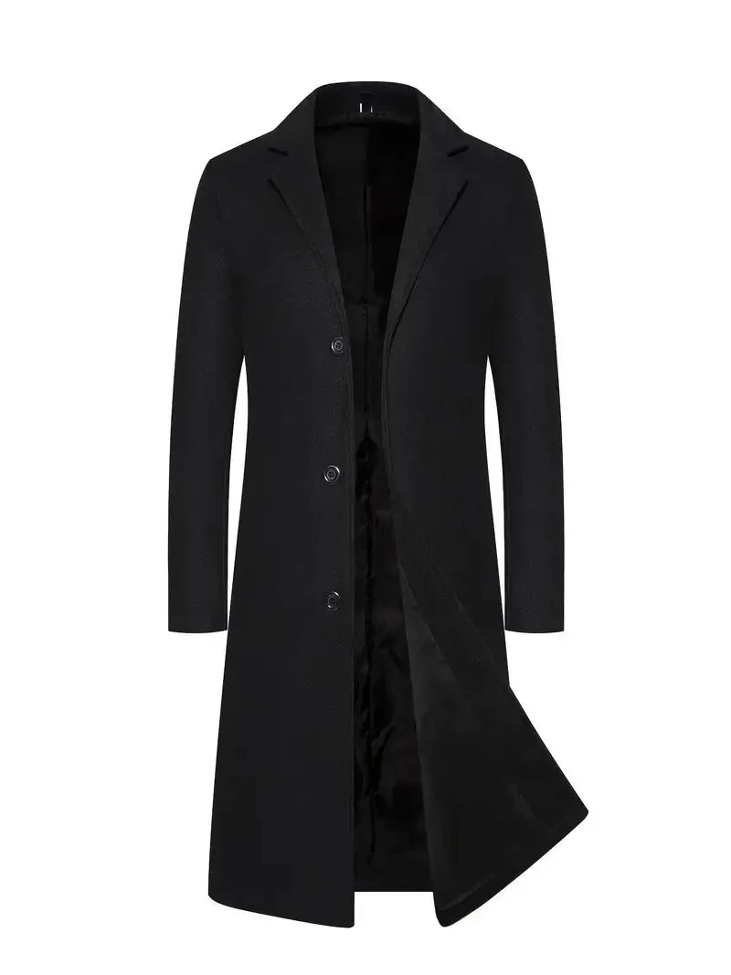 Optew Men’s Classic Long Overcoat