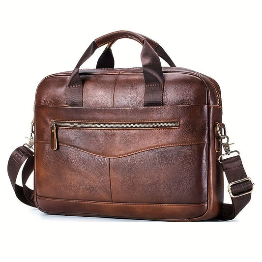 Optew Men’s Leather Laptop Briefcase