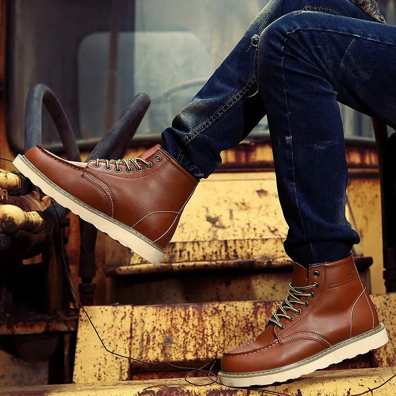 Optew Men’s Lace-Up Ankle Boots
