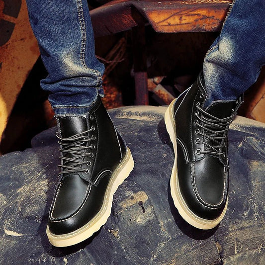 Optew Men’s Lace-Up Ankle Boots