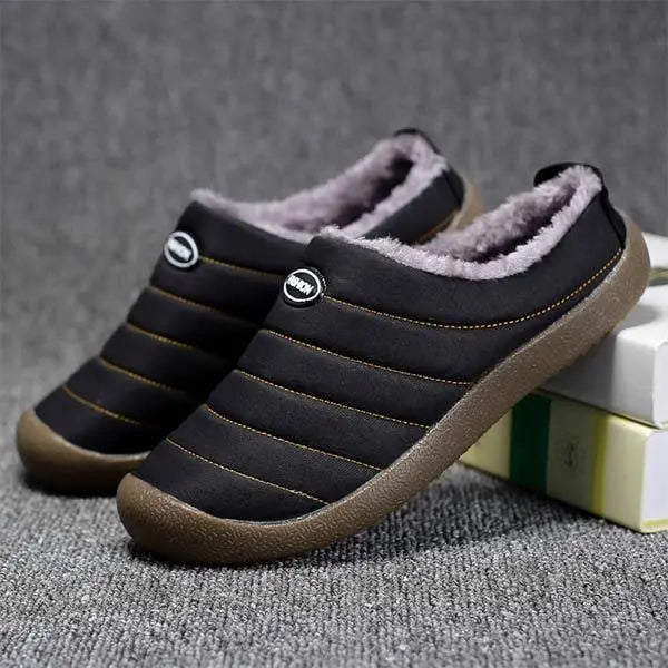 Optew Men’s Winter Fleece-Lined Slippers