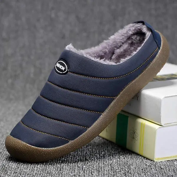 Optew Men’s Winter Fleece-Lined Slippers