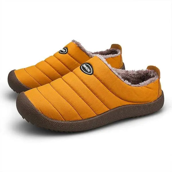 Optew Men’s Winter Fleece-Lined Slippers
