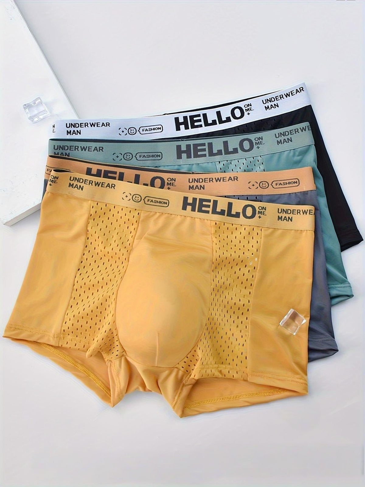 Optew Men Everyday Boxer Briefs Mesh Synthetic Blend