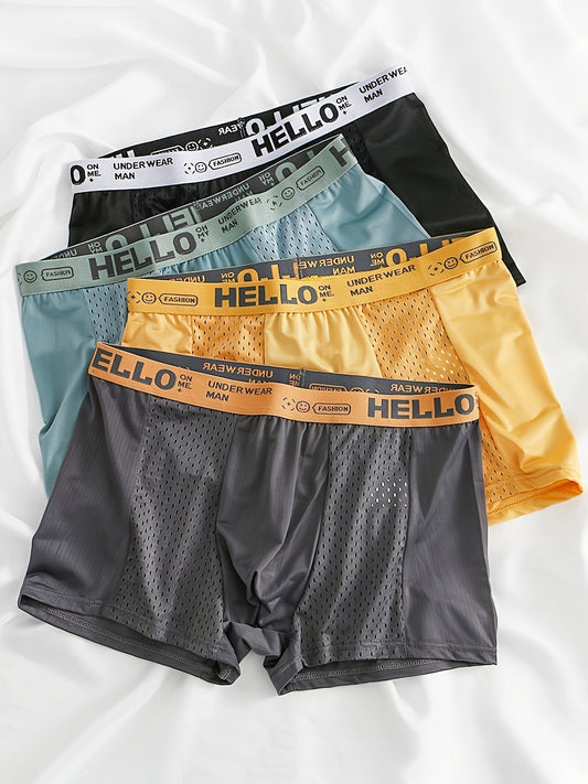 Optew Men Everyday Boxer Briefs Mesh Synthetic Blend