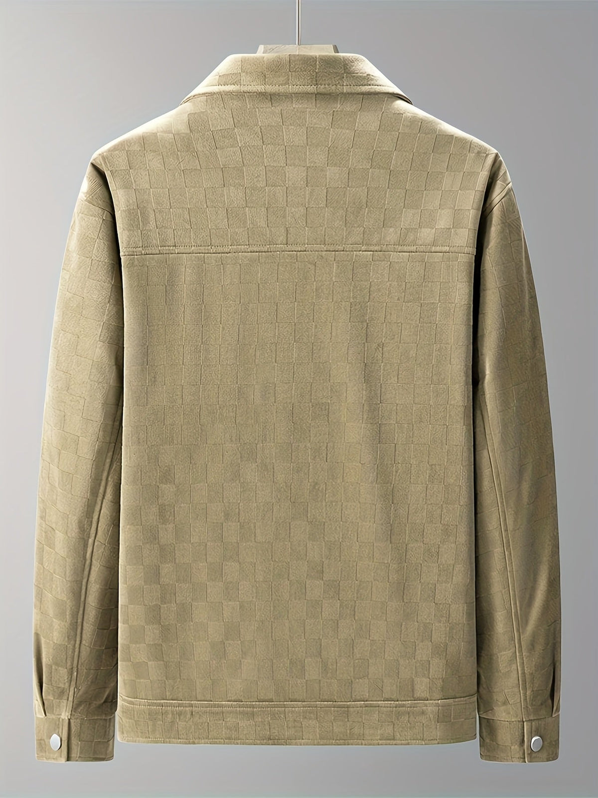Optew Men’s Checkered Suede Jacket