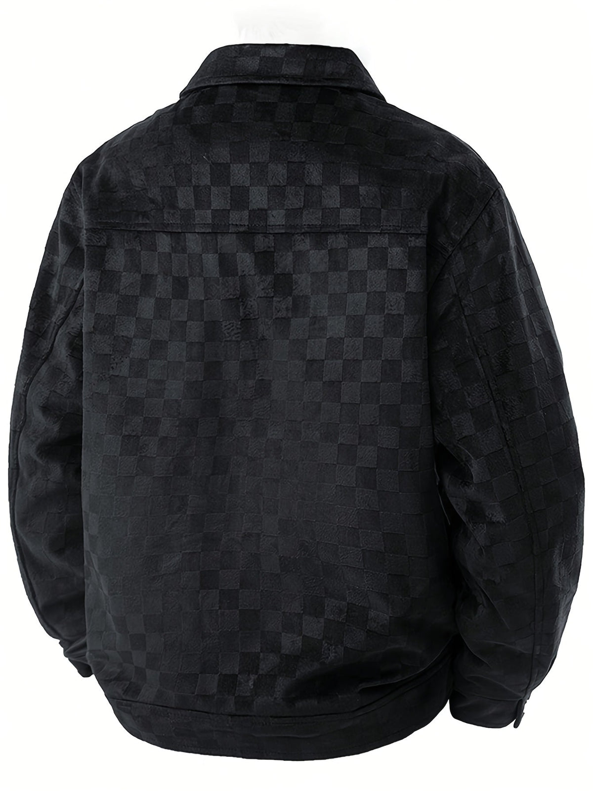Optew Men’s Checkered Suede Jacket