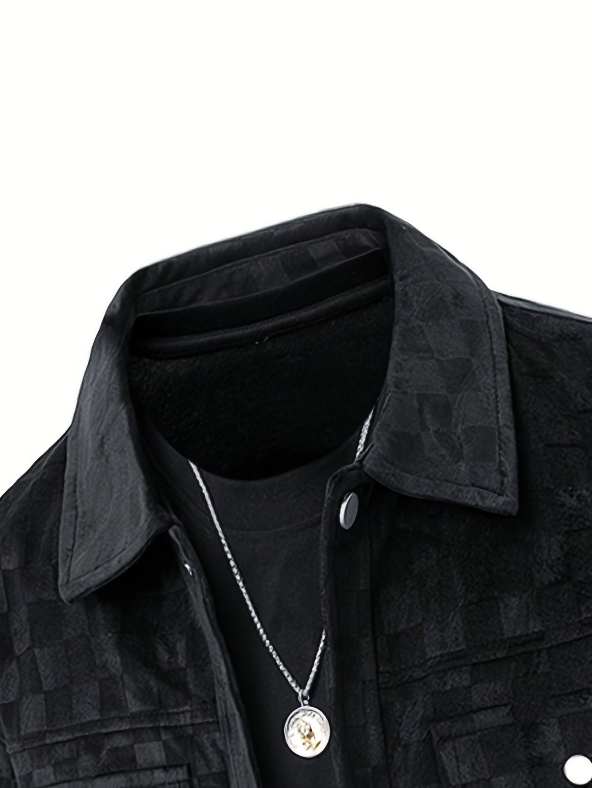 Optew Men’s Checkered Suede Jacket