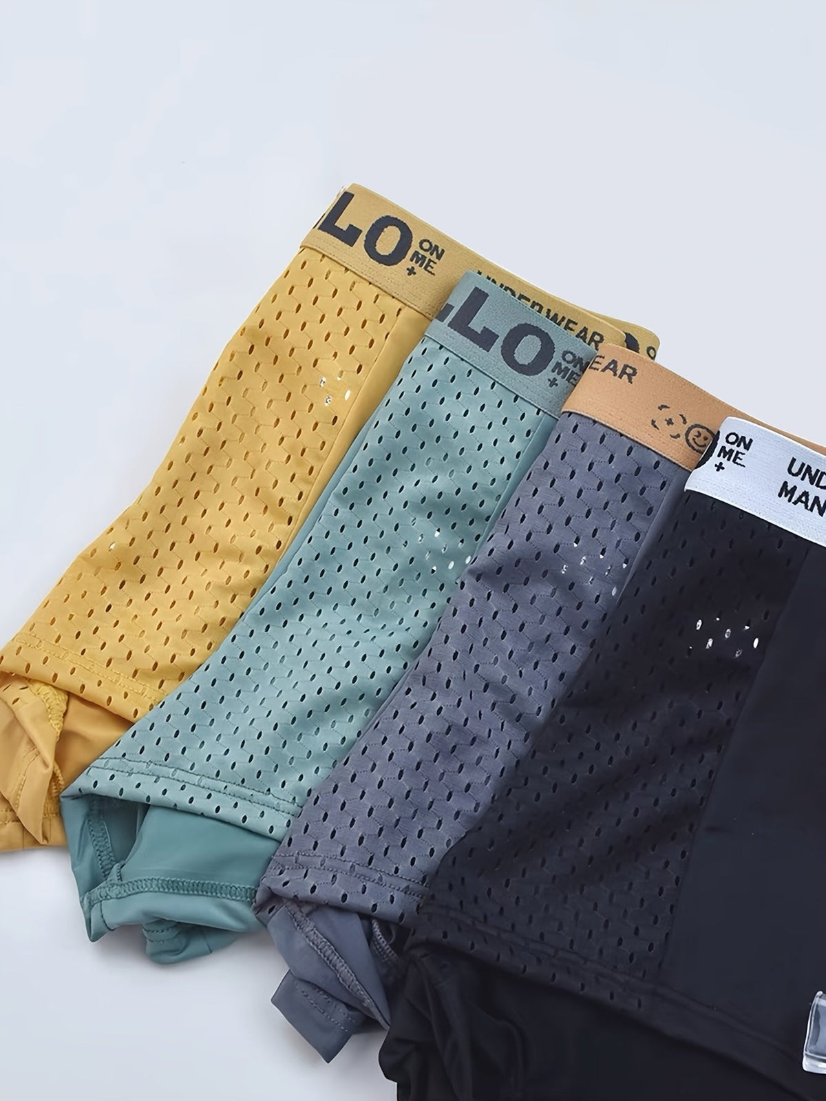 Optew Men Everyday Boxer Briefs Mesh Synthetic Blend