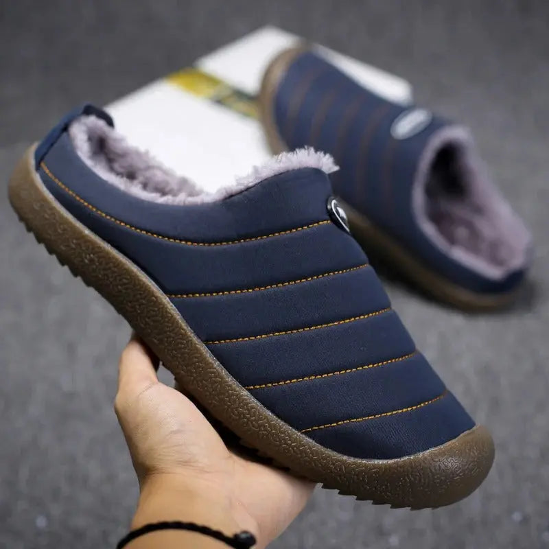 Optew Men’s Winter Fleece-Lined Slippers