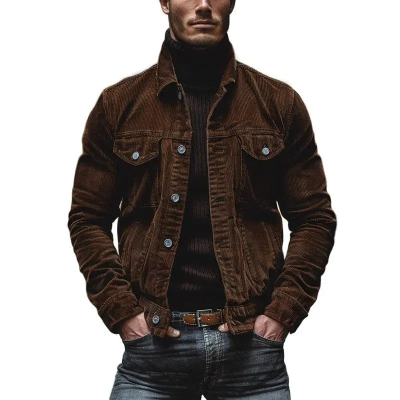 Optew Men’s Vintage Waist-Length Jacket