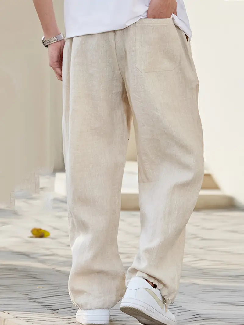 Optew Men’s Baggy Linen Trousers