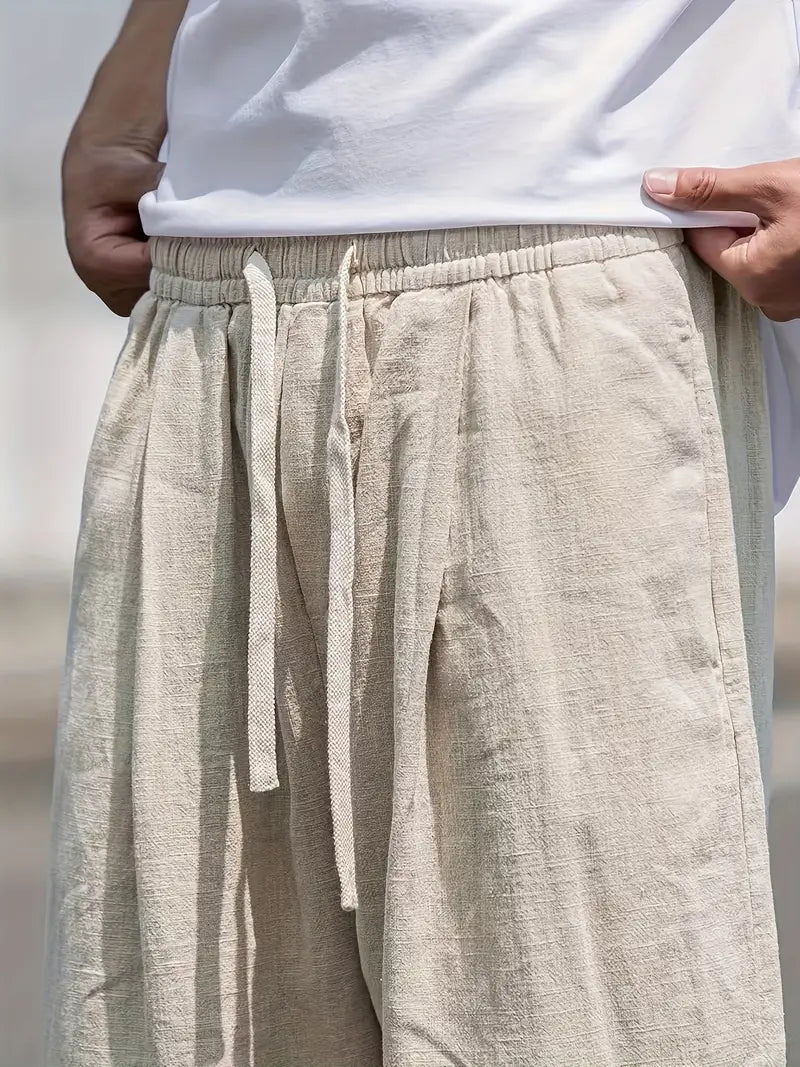Optew Men’s Baggy Linen Trousers