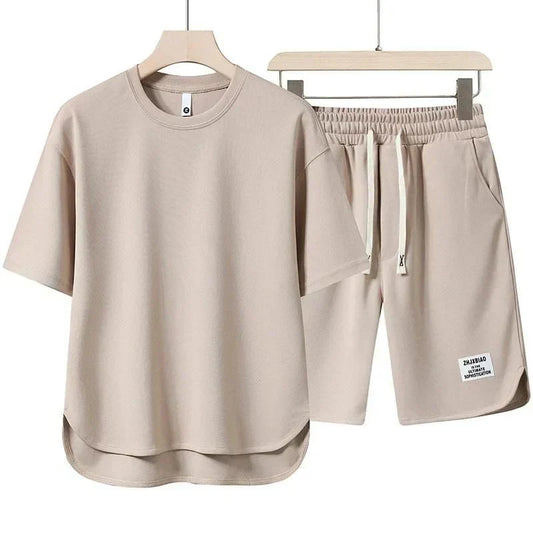 Optew Men’s Relaxed T-Shirt and Drawstring Shorts Set