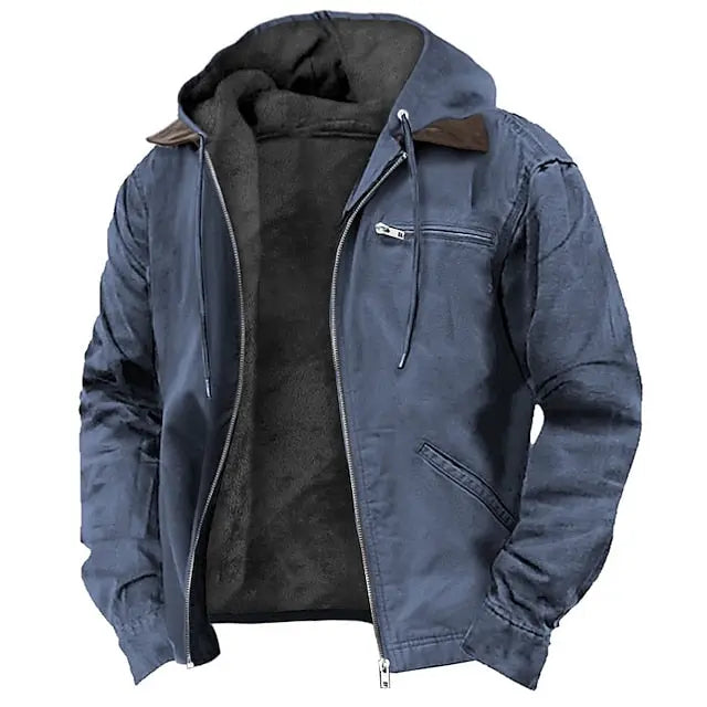 Optew Men’s Lined Hooded Winter Jacket