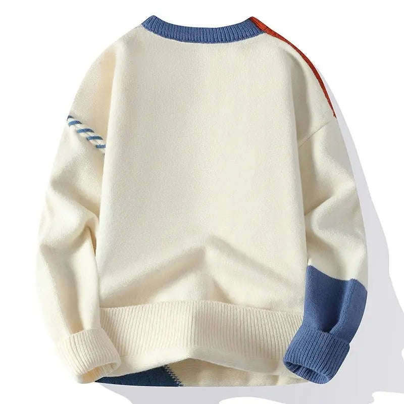 Optew Men’s Color Block Knit Sweater