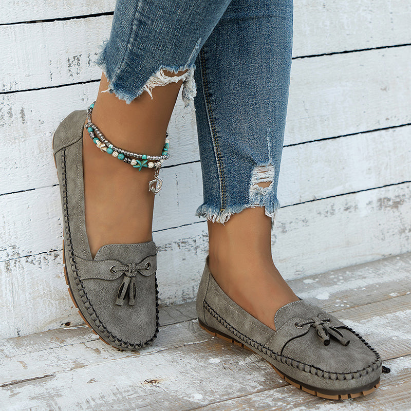 Optew Women's Comfort Orthopedic Tassel Loafers Shoes