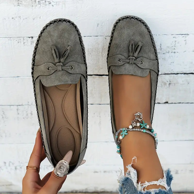 Optew Women's Comfort Orthopedic Tassel Loafers Shoes