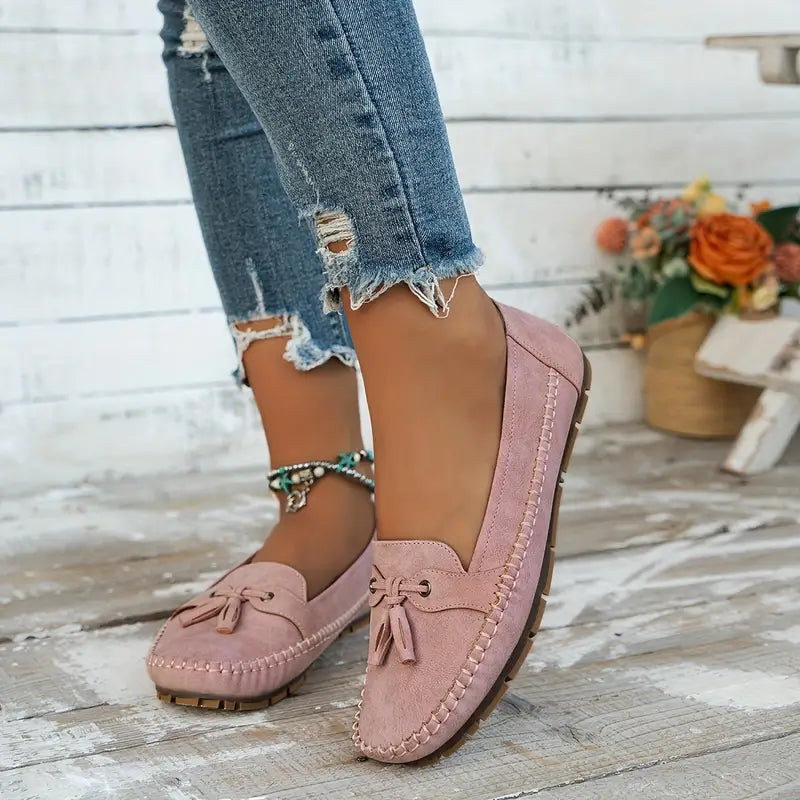 Optew Women's Comfort Orthopedic Tassel Loafers Shoes