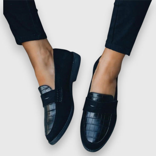 Optew Women's Comfort Orthopedic Alligator Embossed Loafers