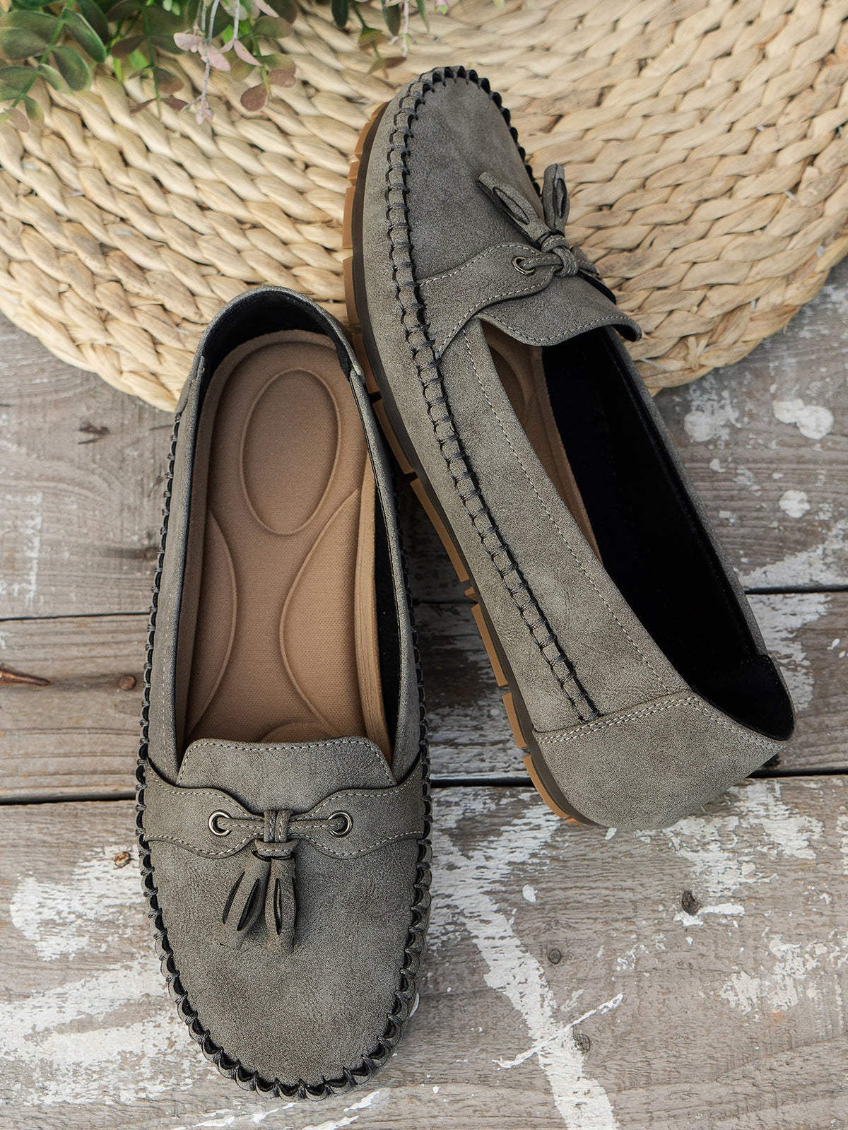 Optew Women's Comfort Orthopedic Tassel Loafers Shoes