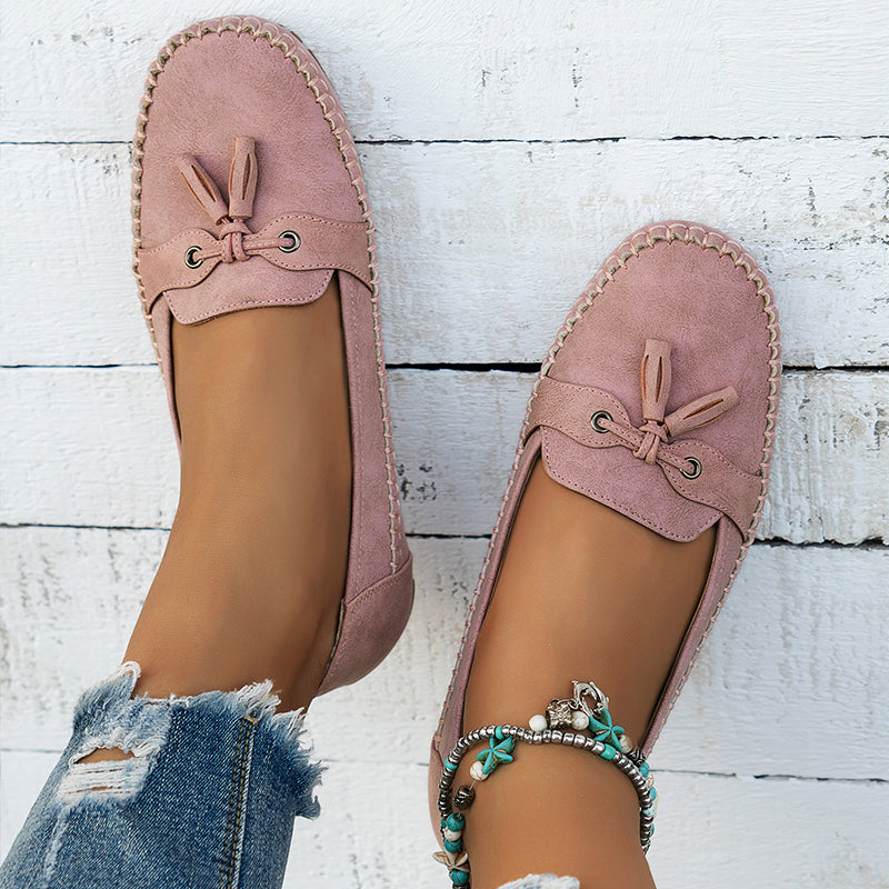 Optew Women's Comfort Orthopedic Tassel Loafers Shoes