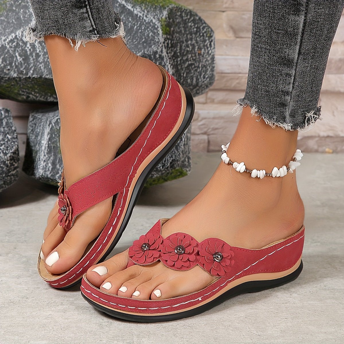Optew Women's Supportive Comfort Orthopedic Wedge Sandals