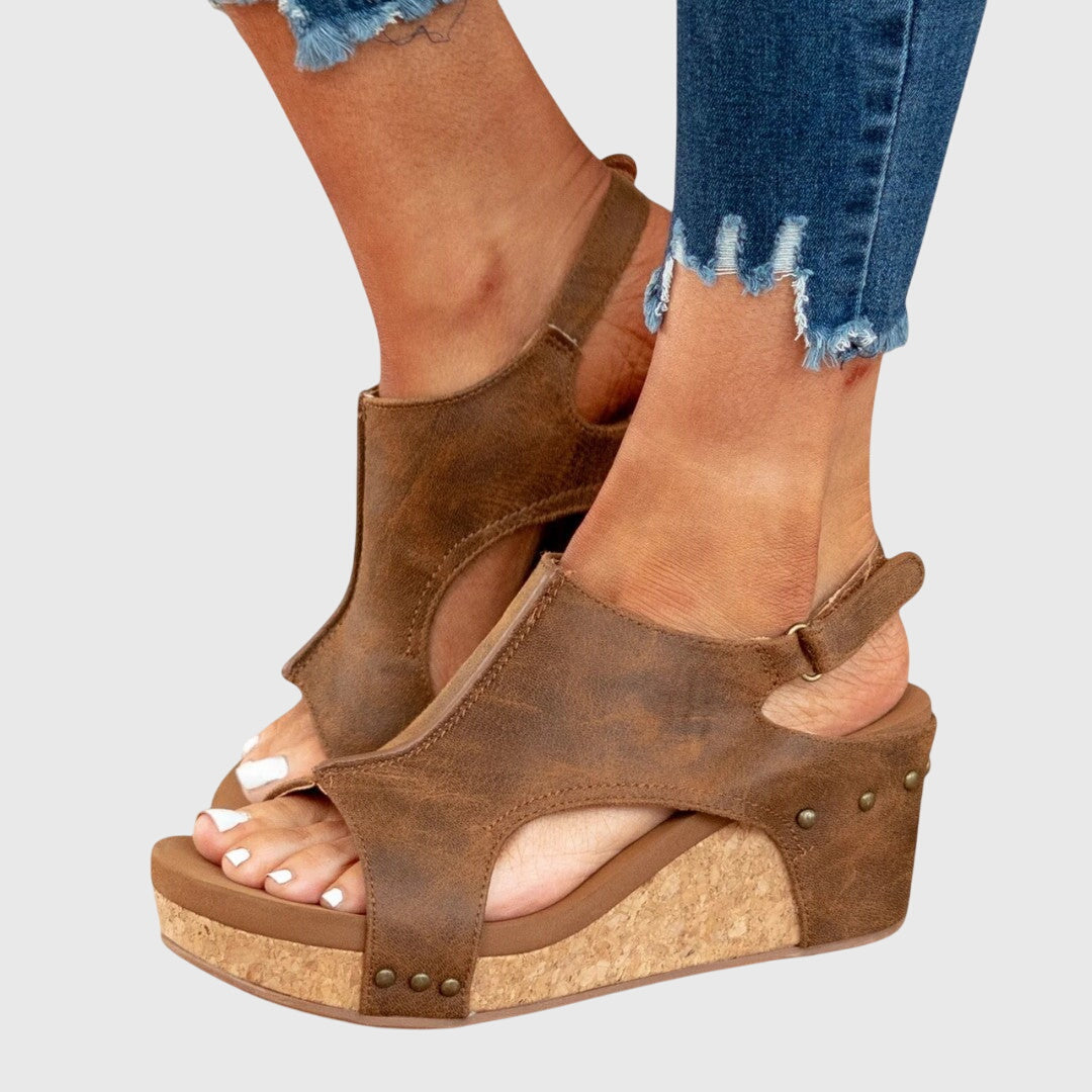 Optew Women's Comfort Orthopedic Peep-Toe Sandals