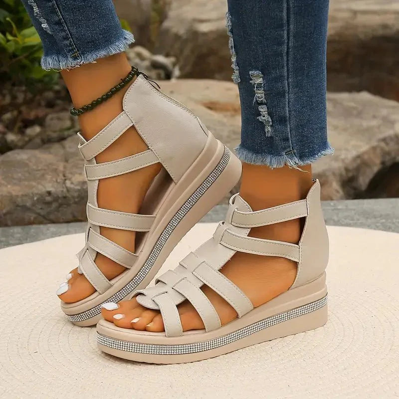 Optew Women's Easy-Wear Comfort Orthopedic Open-Toe Sandals
