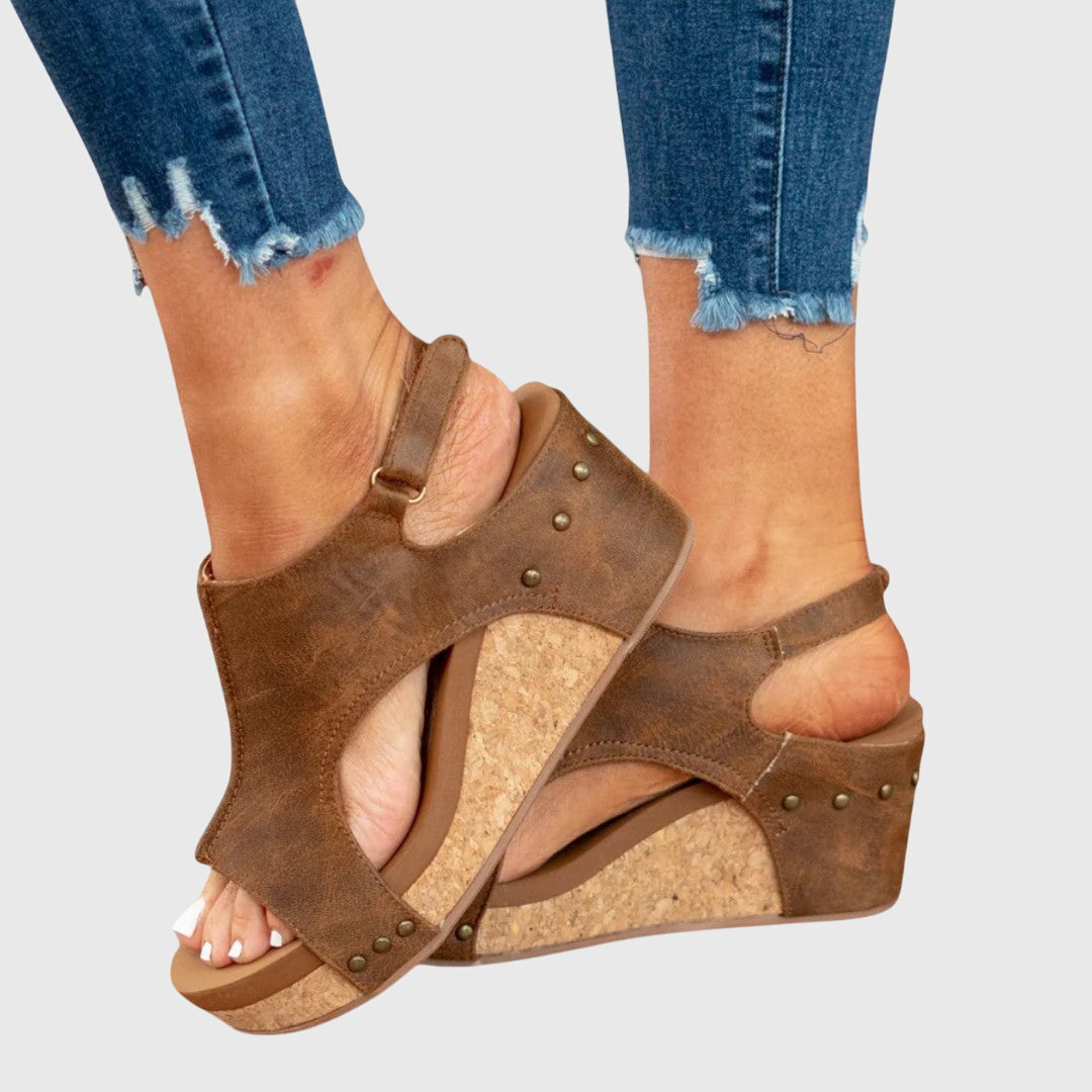 Optew Women's Comfort Orthopedic Peep-Toe Sandals