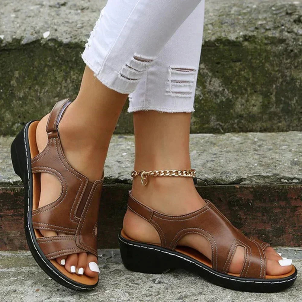 Optew Women's Comfort Orthopedic Cutout Wedge Sandals