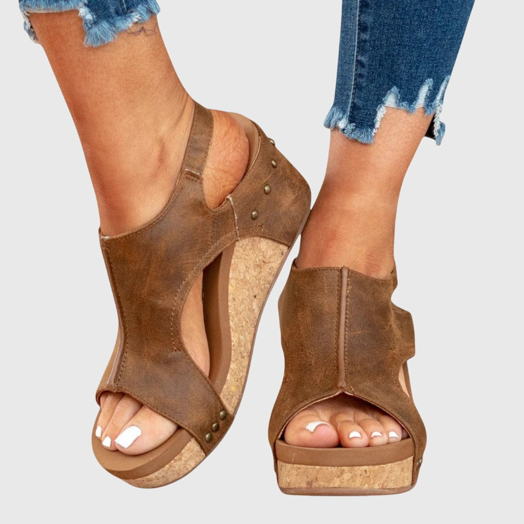 Optew Women's Comfort Orthopedic Peep-Toe Sandals