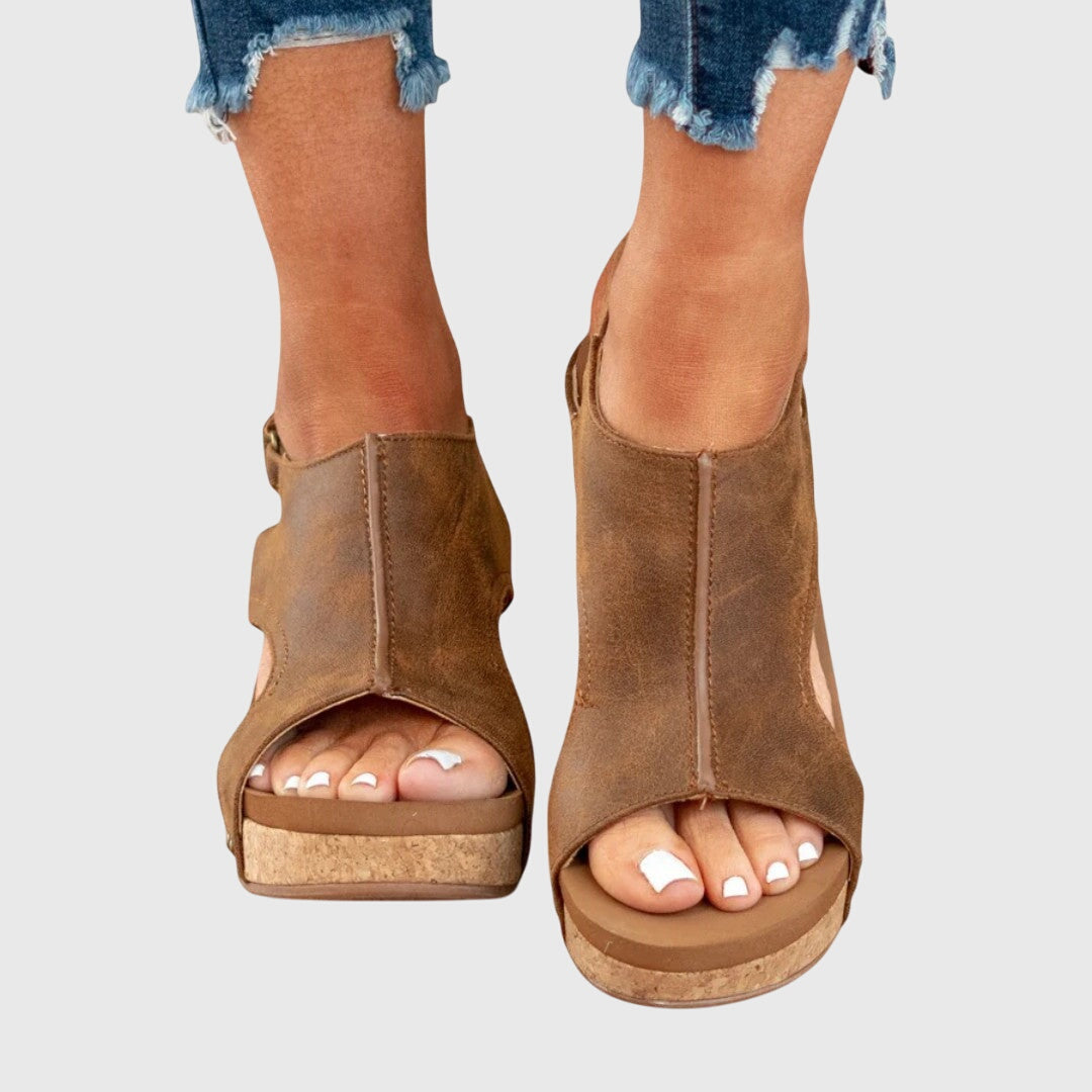 Optew Women's Comfort Orthopedic Peep-Toe Sandals