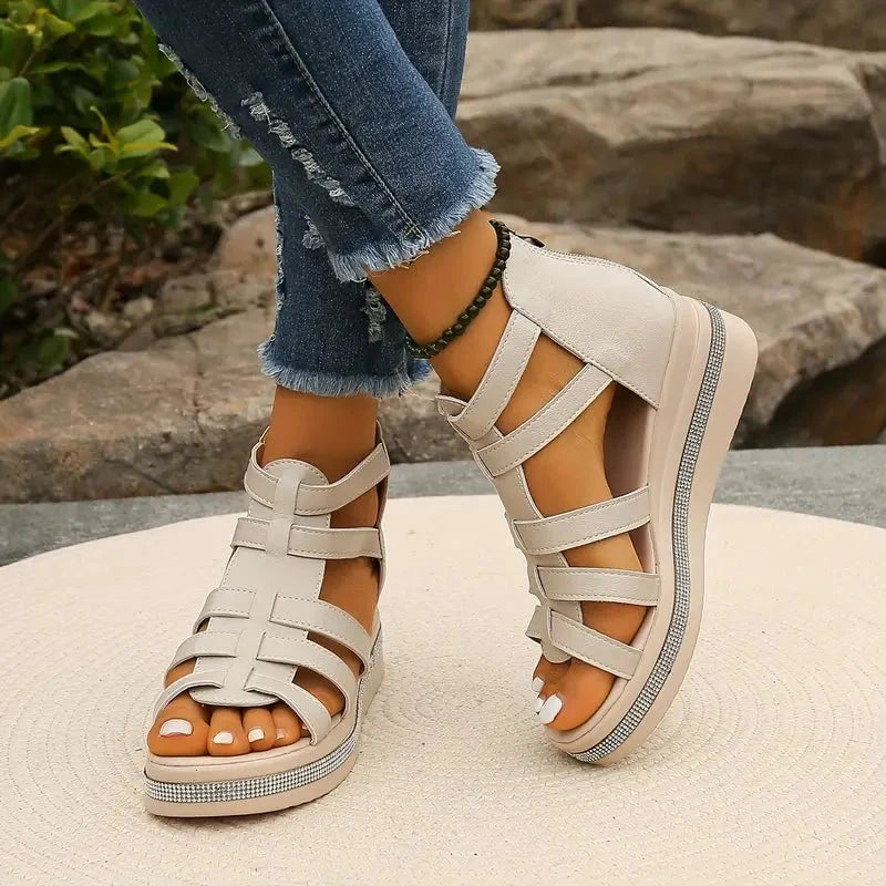 Optew Women's Easy-Wear Comfort Orthopedic Open-Toe Sandals