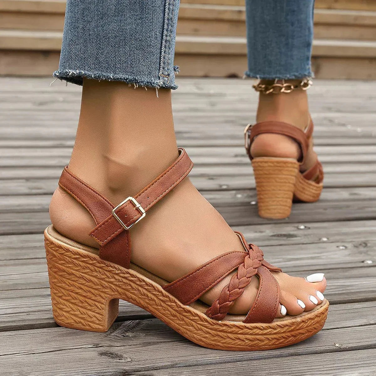 Optew Women's Comfort Orthopedic Platform Sandals