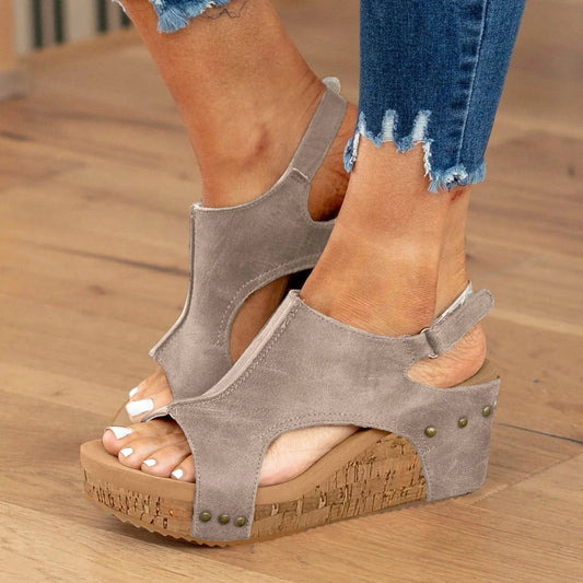 Optew Women's Comfort Orthopedic Peep-Toe Sandals
